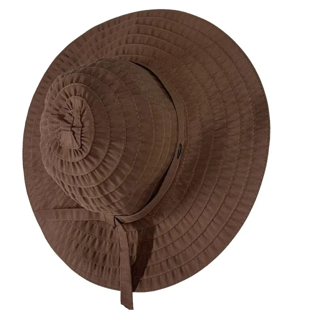 SCALA Brown Layered Fabric 3 1/2” Brim